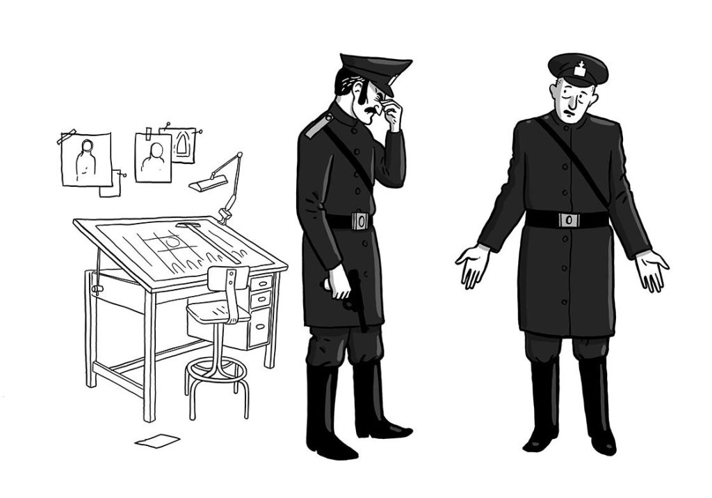 Illustrasjon: Politibetjenter